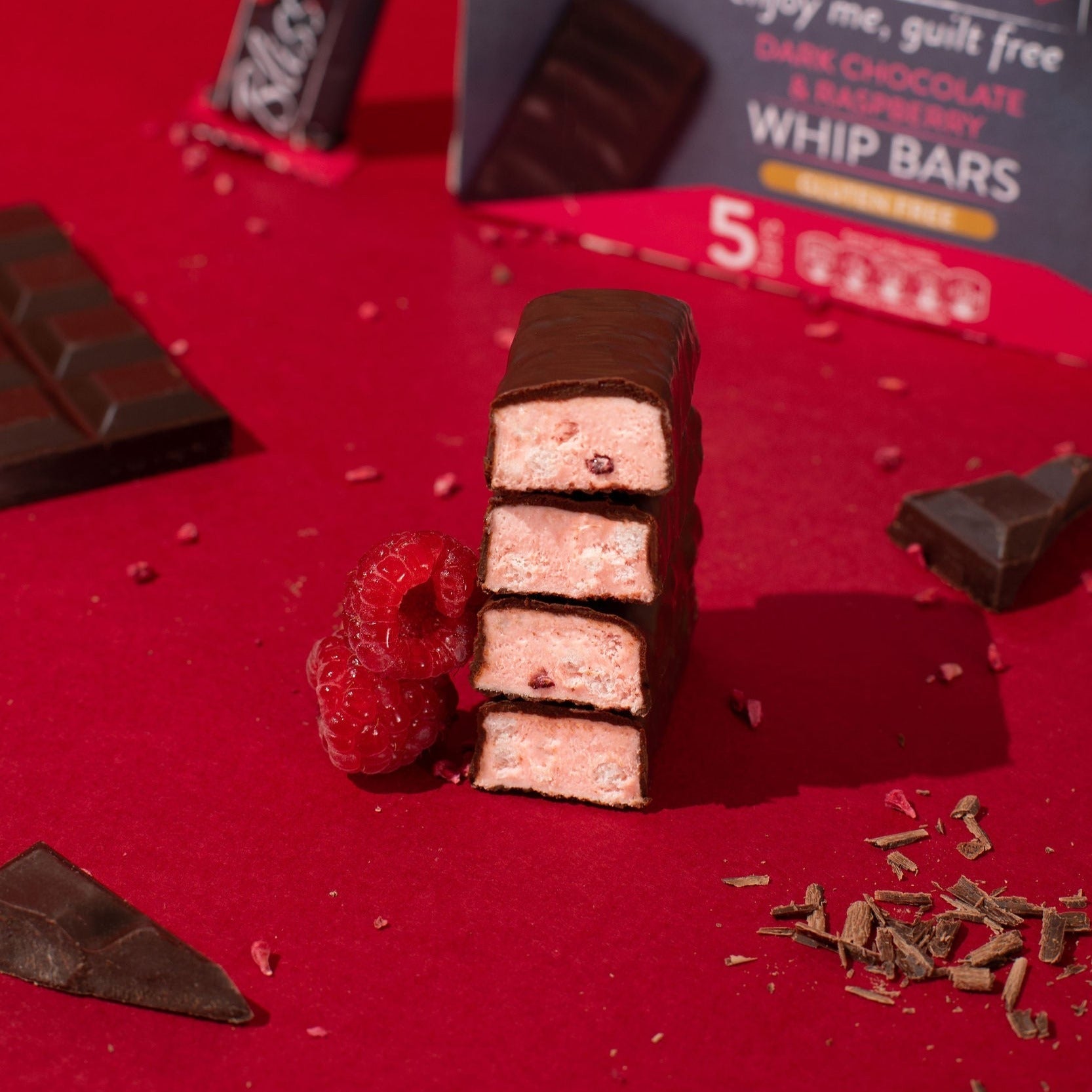 Dark Chocolate & Raspberry Whip Bars