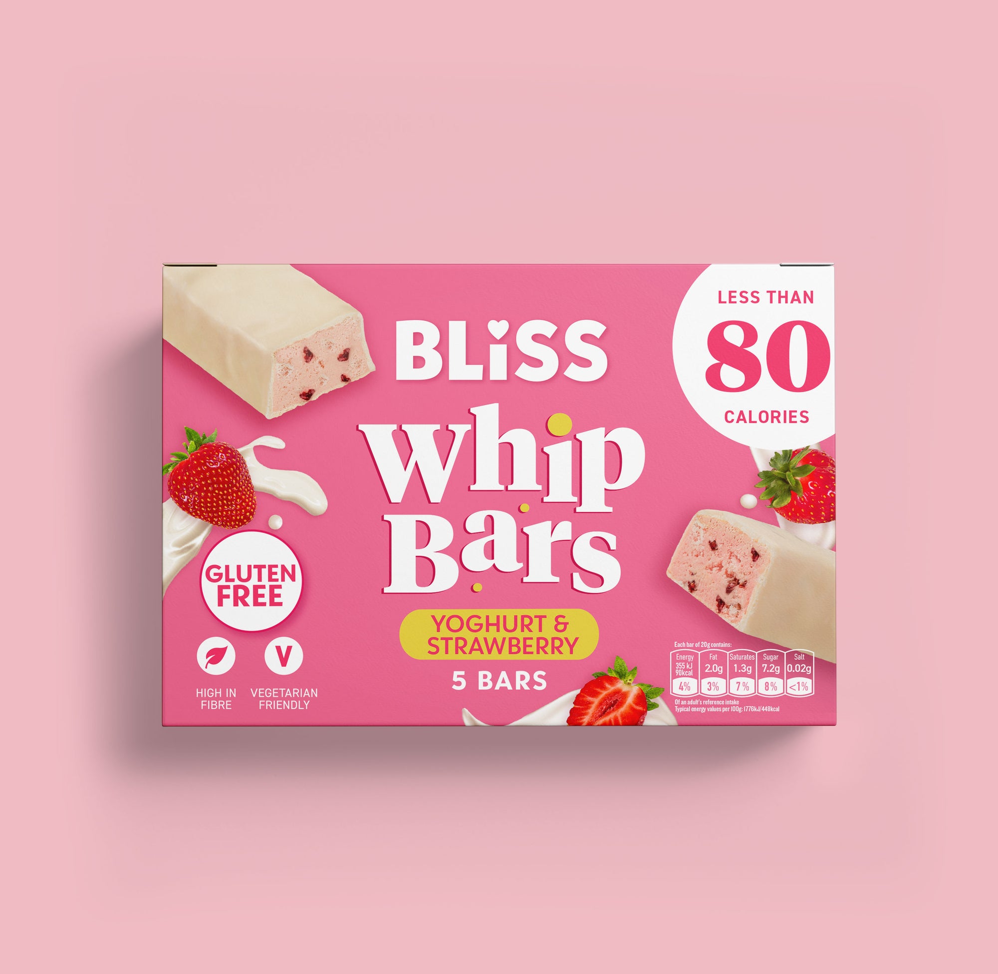 Yoghurt and Strawberry Flavour Whip Bars